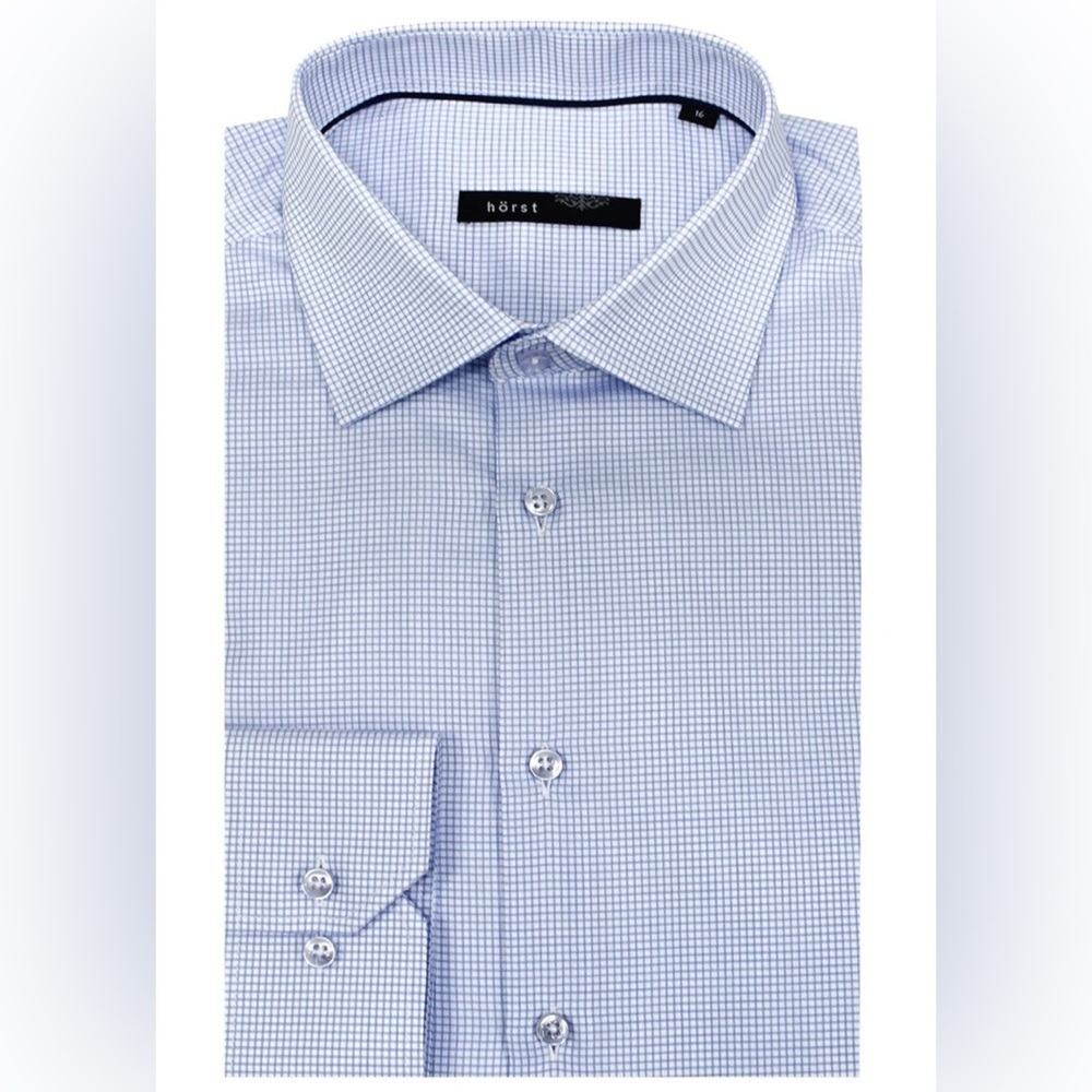 Horst Long Sleeve Shirt 100% Cotton Light Blue Size 16